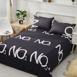 JC HOME Black & White Printed 130 TC King Bedsheet with 2 Pillow Covers-image-61
