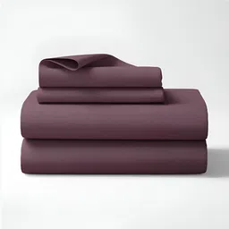 haus & kinder Purple 300 TC Cotton King Bedsheet with 2 Pillow Covers-14