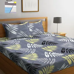 KLOTTHE Multicoloured Floral 210 TC 2 King Bedsheet with 4 Pillow Covers-image-78