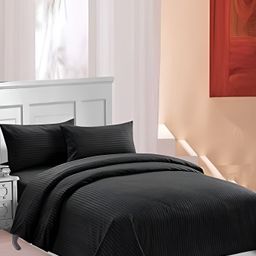 Comfowell Black 210 TC Cotton King Bedsheet with 2 Pillow Covers-picture-11
