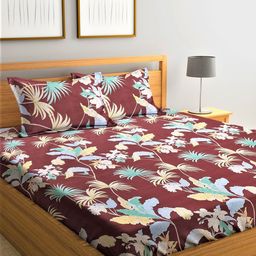 Home Sizzler Unisex Maroon Bedsheets-17