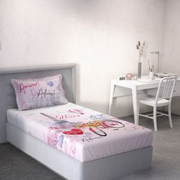 DDecor Kids Cartoon Characters 140 TC Cotton Single Bedsheet with 1 Pillow Cover-picture-34