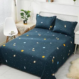 JC HOME Printed 130 TC Queen Bedsheet with 2 Pillow Covers-image-38