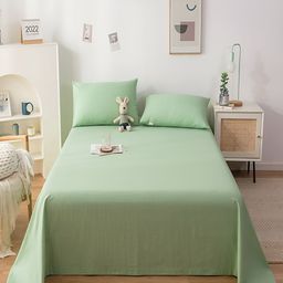 JC HOME Green 200 TC Cotton King Bedsheet with 2 Pillow Covers-image-97