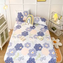 JC HOME Purple & White Floral 150 TC King Bedsheet With 2 Pillow Covers-image-29