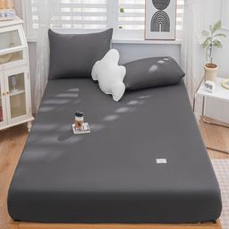 JC HOME Grey 150 TC King Bedsheet With 2 Pillow Covers-image-83
