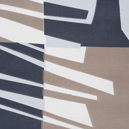 Cortina Navy Blue & Beige Geometric 140 TC Queen Bedsheet with 2 Pillow Covers-picture-19