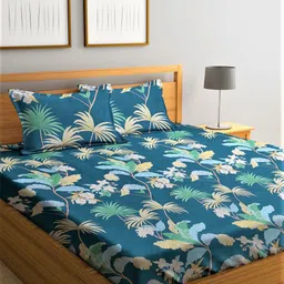 Home Sizzler Unisex Blue Bedsheets-54