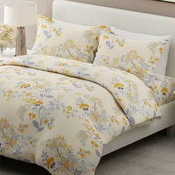 Boutique Living India Siesta Beige Printed 200 TC Cotton King Bedsheet Set 2.74m x 2.74m-picture-45