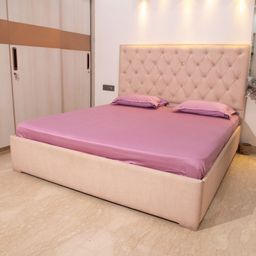 STUDIOHMK Pink Cotton 300 TC King Bedsheet with 2 Pillow Covers-image-28