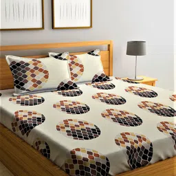 Home Sizzler Unisex Brown Bedsheets-image-24