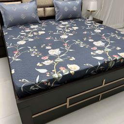 Pure Decor Pink & Red Floral 240 TC Cotton King Bedsheet with 2 Pillow Covers-picture-39