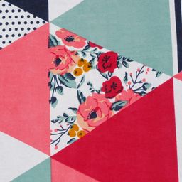 Cortina Red & White Geometric 104 TC Queen Bedsheet with 2 Pillow Covers-27