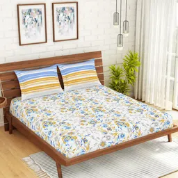 SPACES Unisex Blue Bedsheets-image-21