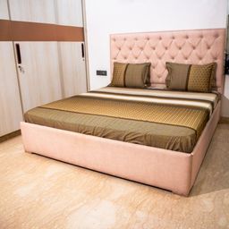 STUDIOHMK Yellow & Brown Geometric Cotton 300 TC King Bedsheet with 2 Pillow Covers-14