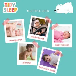 TIDY SLEEP Kids Set Of 2 Red & Violet Water Proof Mattress Protector image 3
