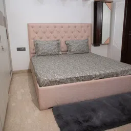 STUDIOHMK Coffee Brown & White Floral Cotton 300 TC King Bedsheet with 2 Pillow Covers-image-85
