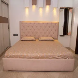 STUDIOHMK Brown Floral Cotton 300 TC King Bedsheet with 2 Pillow Covers-image-28