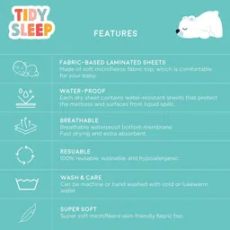 TIDY SLEEP Kids Set Of 2 Red & Violet Water Proof Mattress Protector image 2