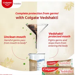colgate Vedshakti Toothpaste, Anti-Bacterial Paste for Whole Mouth Health (Combo Pack) Toothpaste image 2