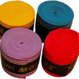 Badminton Synthetic Over Grips (Multicolor, Pack of 4), Polyurethane Smooth Tacky-image-42