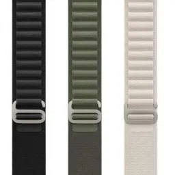 HiWatch Loop Nylon Bands/Straps Compatible with Watch 49mm 45mm 44mm 42mm Men & Women, Adjustable Strap with Metal G-Hook Premium green,black,and white color Strap for iWatch Ultra Series SE 8 7 6 5 4 3 2 1 ( Loop Strap foriWatch, Watch NOT Included) Smart Watch Strap-25