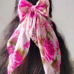 Stunning Shopping World Hair Bows For Girls & Women - Barrette Hair Clip - Luxury Georgette Fabric Hair Dryer-image-24