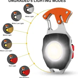 hvg traders Mini COB Keychain Flashlights,Waterproof Rechargeable Handheld Flashlight LED Front Light image 2