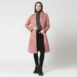 Suede Solid Coat For Women-image-47