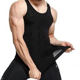 Premium Compression Tank Top Slimming Body Shaper Vest Tummy Control Undershirt Men Shapewear-image-30