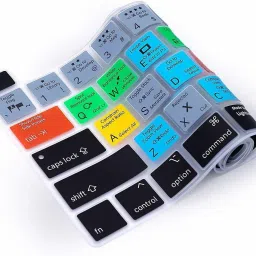 Saco Shortcuts Hotkey Silicone Keyboard Cover Protector for MacBook Pro 13 inch 2020 (Model A2289 / A2251 / A2338 M1 Chip) and for Pro 16"2019 (Model A2141) - Lightroom MacBook Pro 13 inch 2020 (Model A2289 / A2251 / A2338 M1 Chip) and for MacBook Pro 16”2019 (Model A2141) Keyboard Skin image 4
