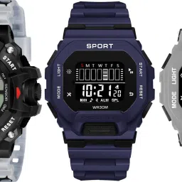 Men's Sport Digital Watch with LED Display & Chronograph Digital Watch - For Men 3_DW2-Blk-Wht & DW1-Blu-Blu & DW9-Gry-Gry-image-100