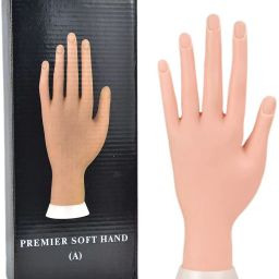 Practice Hand for Acrylic Nails, Fake Nail Hand Practice, Flexible Bendable 1Pcs-image-45