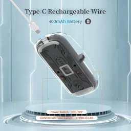 Astrill Wireless Bluetooth 5.1 & 2.4G Mini Lightweight Mouse Wireless Ambidextrous Optical Gaming Mouse with Bluetooth image 4