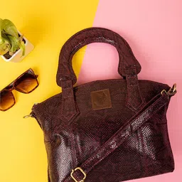 Abelardo De Moda Textured Leather Structured Handheld Bag image 1