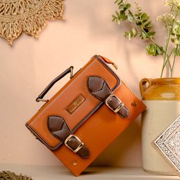 NR By Nidhi Rathi Structured Handheld Bag with Buckle Detail-picture-16
