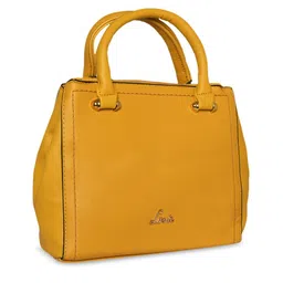 Lavie Omnia Brown Solid Structured Handheld Bag image 3
