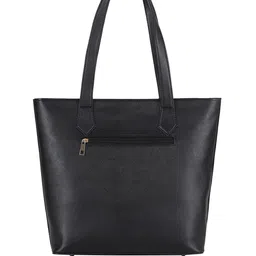 Mast & Harbour Black Textured Structured Tote Bag image 4