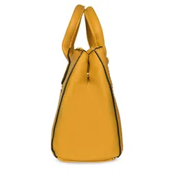 Lavie Omnia Brown Solid Structured Handheld Bag image 4