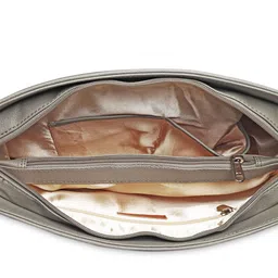 FLYING BERRY Taupe Textured Handheld Bag image 4