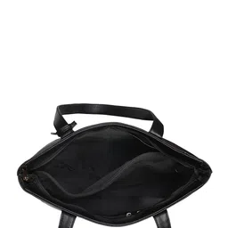 Mast & Harbour Black Textured Structured Tote Bag image 5