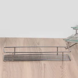 Home Centre Silver-Toned Rectangular Net Shelf-6