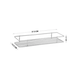 Home Centre Silver-Toned Rectangular Net Shelf image 5