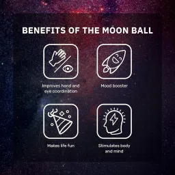 barepepe Crazy Moon Ball Toy Bouncy Jumping Ball - Pack of 2 (1 Gradient 1 Classic) image 3