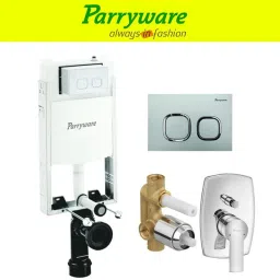 Half Frame Concealed Cistern, with divater body upper crust set of 1 pic 295 Dual Flush Tank-17