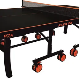 STAG GLOBAL Flex Table Tennis Table Black Top, Thickness 22mm Rollaway Indoor Table Tennis Table-picture-0
