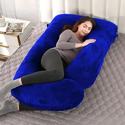 Microfibre Solid Pregnancy Pillow Pack of 1-image-19