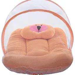 Nylon Infants Washable Soft and Comfortable New Born Baby Bedding Set with Protective Mosquito Net and Pillow (0-6 Months) Mosquito Net-3