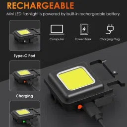 bloomify BMT-K144 Multi-Function Keychain Flashlight, Bottle Opener Compact Camping Light 2 hrs Torch Emergency Light image 3