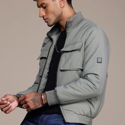 roadster Men Solid Bomber Jacket-picture-16